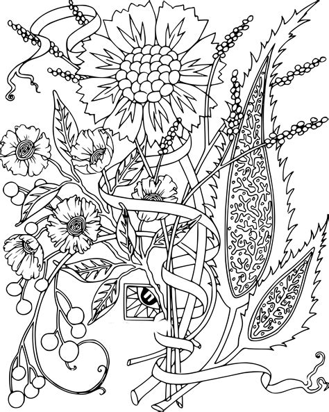 Coloriage Fleur Adulte à Imprimer