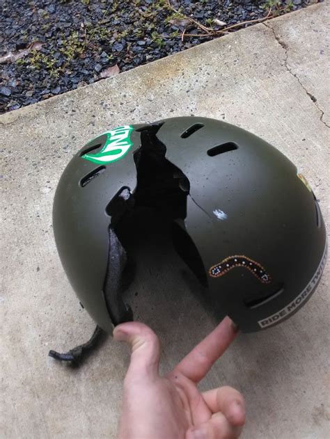 28 shocking photos of post crash helmets that are powerful reminders to always wear one 22 words