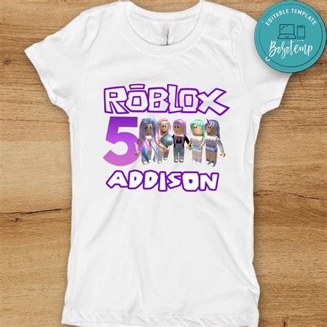 I'm updating this list by adding more free to use designs daily! Roblox Personalized Birthday Shirt for Girl | Bobotemp