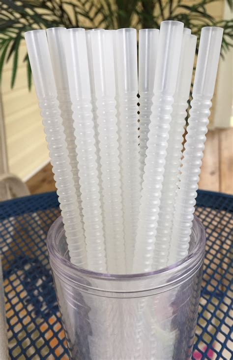 9 inch long 3 8 inch diameter flexible reusable plastic straws etsy uk