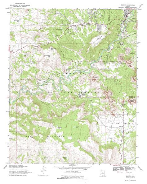 Sedona Topographic Map Az Usgs Topo Quad 34111g7
