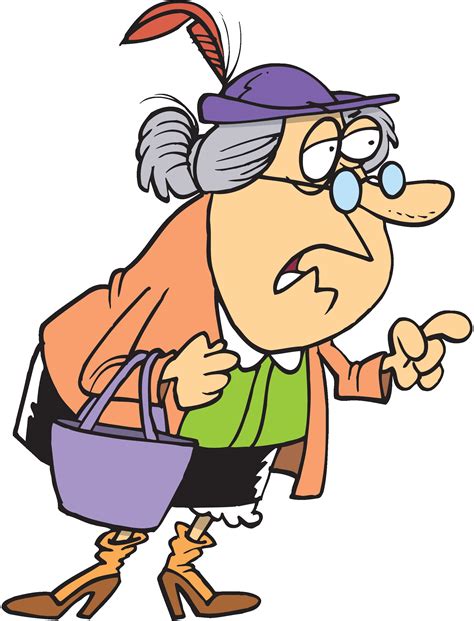 Grumpy Old Lady Cartoon