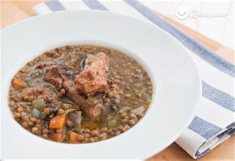 Las mejores recetas de cocina casera y fácil. Lentejas estofadas con costilla de cerdo - Recetas de ...