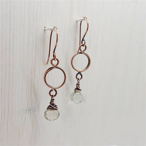 These Pretty Wire Wrapped Earrings Have Been Completely Handmade Using