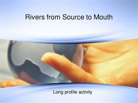 River Long Profile Activity Lesson Teaching Resources