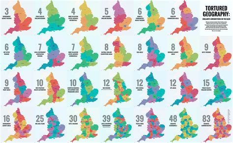 Map Differents Subdivisions Of England Unitedkingdom