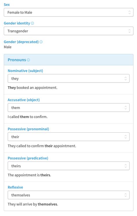 Improvements To Recording Sex Gender Identity And Pronouns