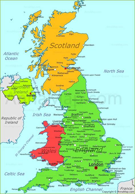 Map Of United Kingdom A Map Of The United Kingdom Northern Europe
