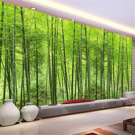 Nature Landscape Green Bamboo Forest Photo Mural