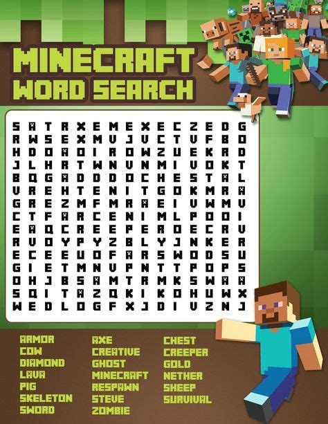 Minecraft Word Search Pikseli With Images Diy