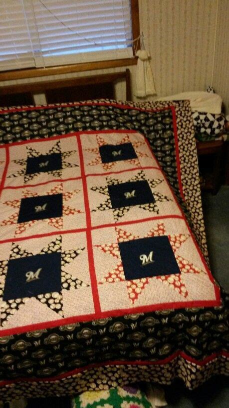 Find more like it on my sewing and diy. Milwaukee Brewers quilt top | Quilts, Quilt top, Diy projects
