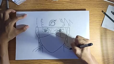 How to draw anime girl. CARA MENGGAMBAR SKETSA MUDAH HATAKE KAKASHI - YouTube