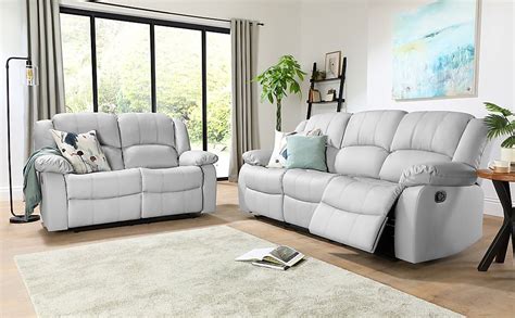 Dakota Light Grey 32 Seater Recliner Sofa Set Furniture And Choice