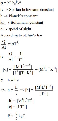 The Dimensions Of Stefan Boltzmann Constant σ Can Be Written In Terms
