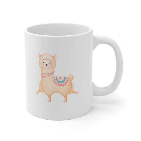 Happy Llama Ceramic Mug Etsy