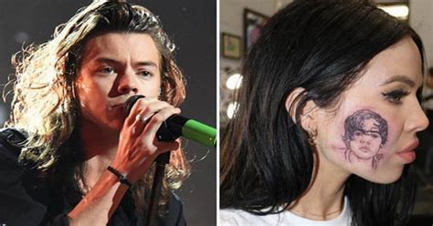 Singer Gets Harry Styles Tattoo On Her Face In Bid To Collab With Star