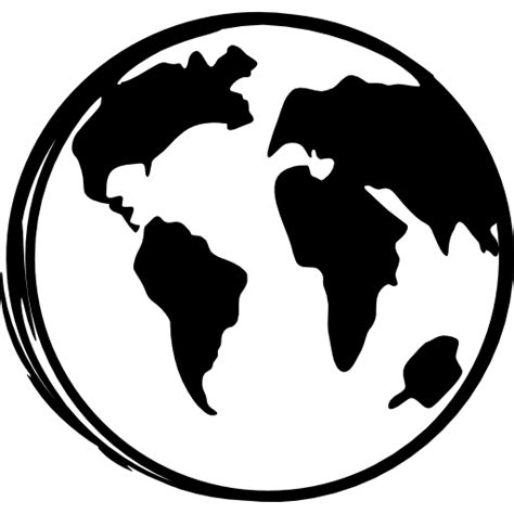 World Globe Silhouette At Getdrawings Free Download