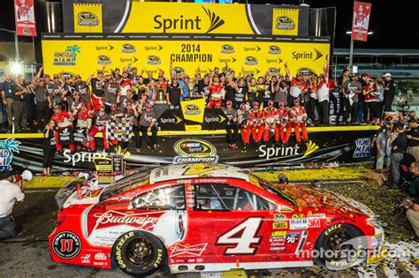 This is a page about race updates in the nascar sprint cup series from start to finish. Race winner and 2014 NASCAR Sprint Cup series champion ...