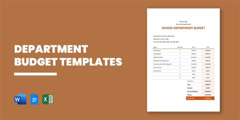 19 Department Budget Templates Pdf Word Pages Excel Numbers
