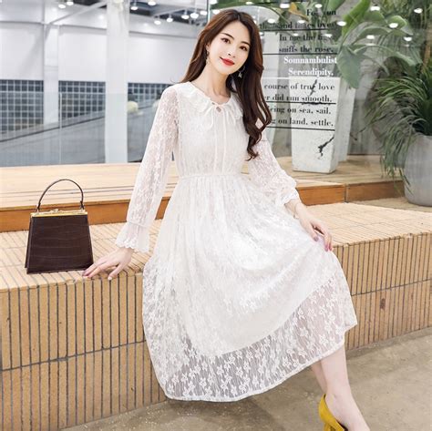 Korean Fashion Female Summer Dress New Spring Womens Sweet Chic Long