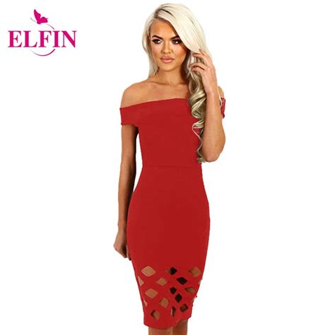 Sexy Women Dresses Hollow Out Off Shoulder Bodycon Sheath Mini Dresses Sexy Party Night Club