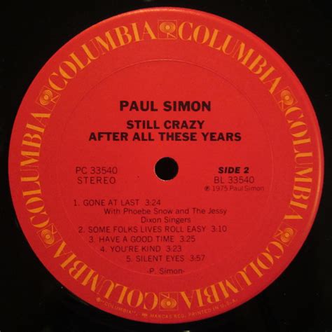 Paul Simon Still Crazy After All These Years Used Vinyl High