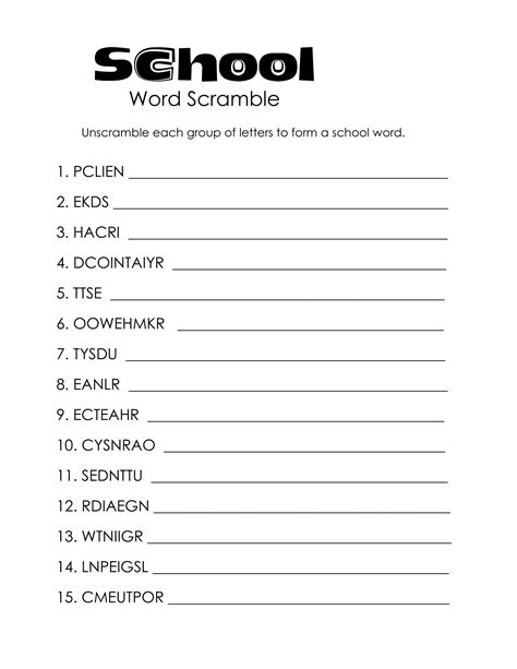 Draw a circle around each word you see! Easy Word Scrambles for Kids | Activity Shelter