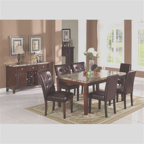 Brown Marble Top Dining Table Set Home Decor Ideas