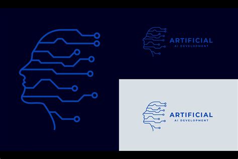 Artificial Intelligence Logo Illustrator Templates Creative Market