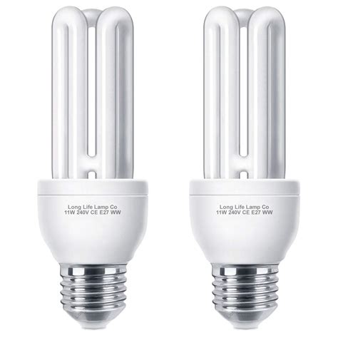 40w Low Energy Cfl Candle Light Bulb Es E27 Power Saving Lamp 2x 11w