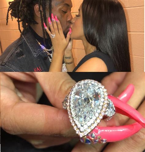 Cardi B Engaged Get A Close Up Look At 8 Carat Engagement Ring Vlrengbr