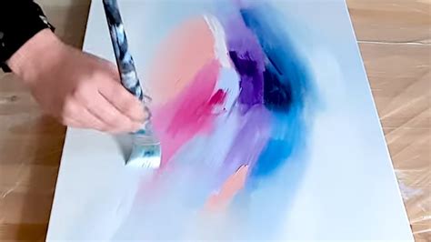 Abstract Acrylic Painting Demo Watercolor Look Color Explosion