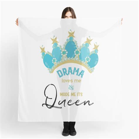 Drama Queen Crown Illustration Scarf By Norelli Redbubble Feminist