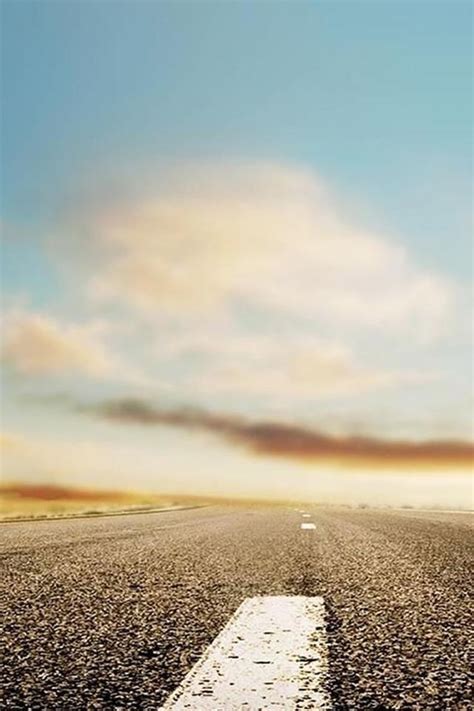 Long Road End In Sky Iphone 4s Wallpapers Free Download