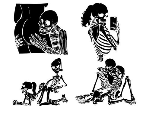 4 Esqueletos Clipart Svg Posiciones Sexuales Svg Kamasutra Etsy México