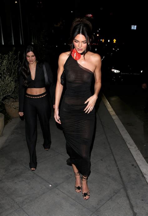 Kendall Jenner Exposed Her Tits In See Through Dress 20 Photos The