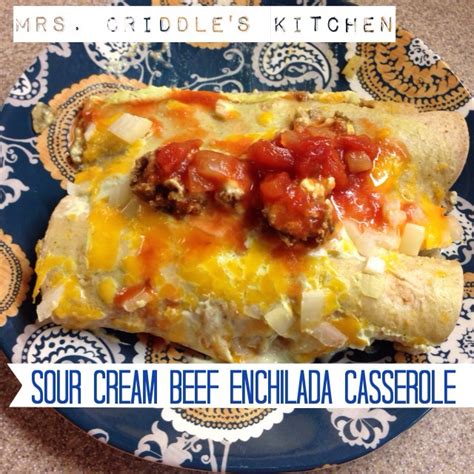 These are the best sour cream chicken enchiladas. Sour Cream Beef Enchiladas - Mrs. Criddles Kitchen
