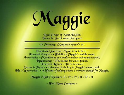 Maggie Name Meaning - First Name Creations | Names with meaning, Meaning of my name, Names
