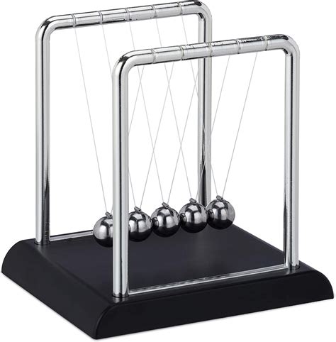 Buy Relaxdays Newtons Cradle Classic Pendulum With 5 Balls Decorative Physics Gadget For Your