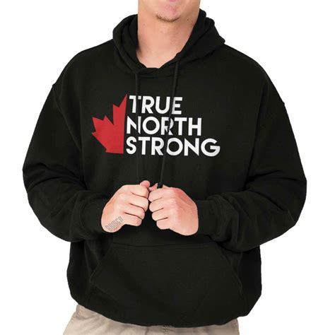 True North Strong Maple Leaf Canadian Flag Canada Pride Hooded Sweatshirt Ebay