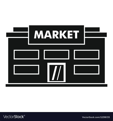 Market Icon Simple Style Royalty Free Vector Image