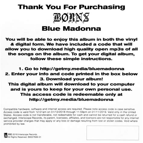 BØrns Blue Madonna Used Vinyl High Fidelity Vinyl Records And Hi
