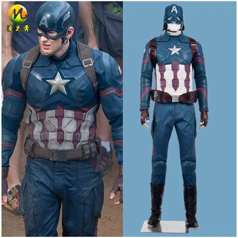 Buy Civil War Captain America 3 Cosplay Costume Steve