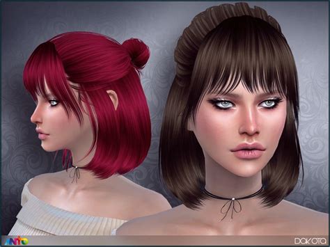 The Sims Resource Dakota Hair By Anto Sims 4 Hairs Sims Hair Sims