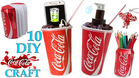 10 Diy Coca Cola Craft How To Recycling Youtube