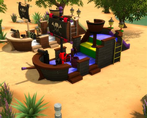 Mod The Sims Redbeards Revenge Pirate Ship Jungle Gym Recolour