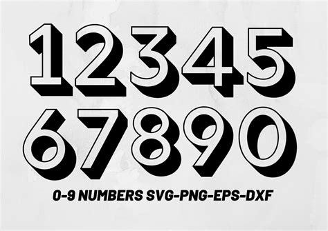 Number Svg Numbers For Boards Svg Printable Numbers Svg Etsy