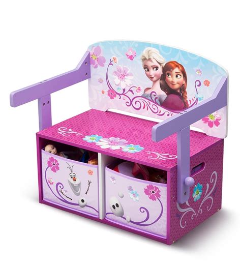 Buy Disney Frozen 2 In 1 Convertible Bench Desk With Storage In Multi