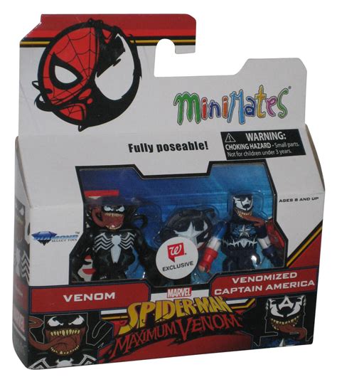 Marvel Minimates Spider Man Maximum Venom And Venomized Captain America