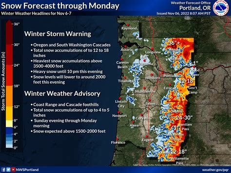 Nws Portland On Twitter Winter Weather Headlines Have Been Upgraded